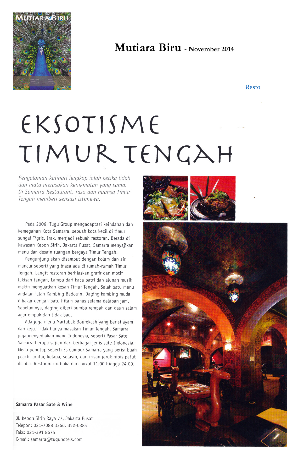 mutiara biru magazine 2014 - eksotisme timur tengah