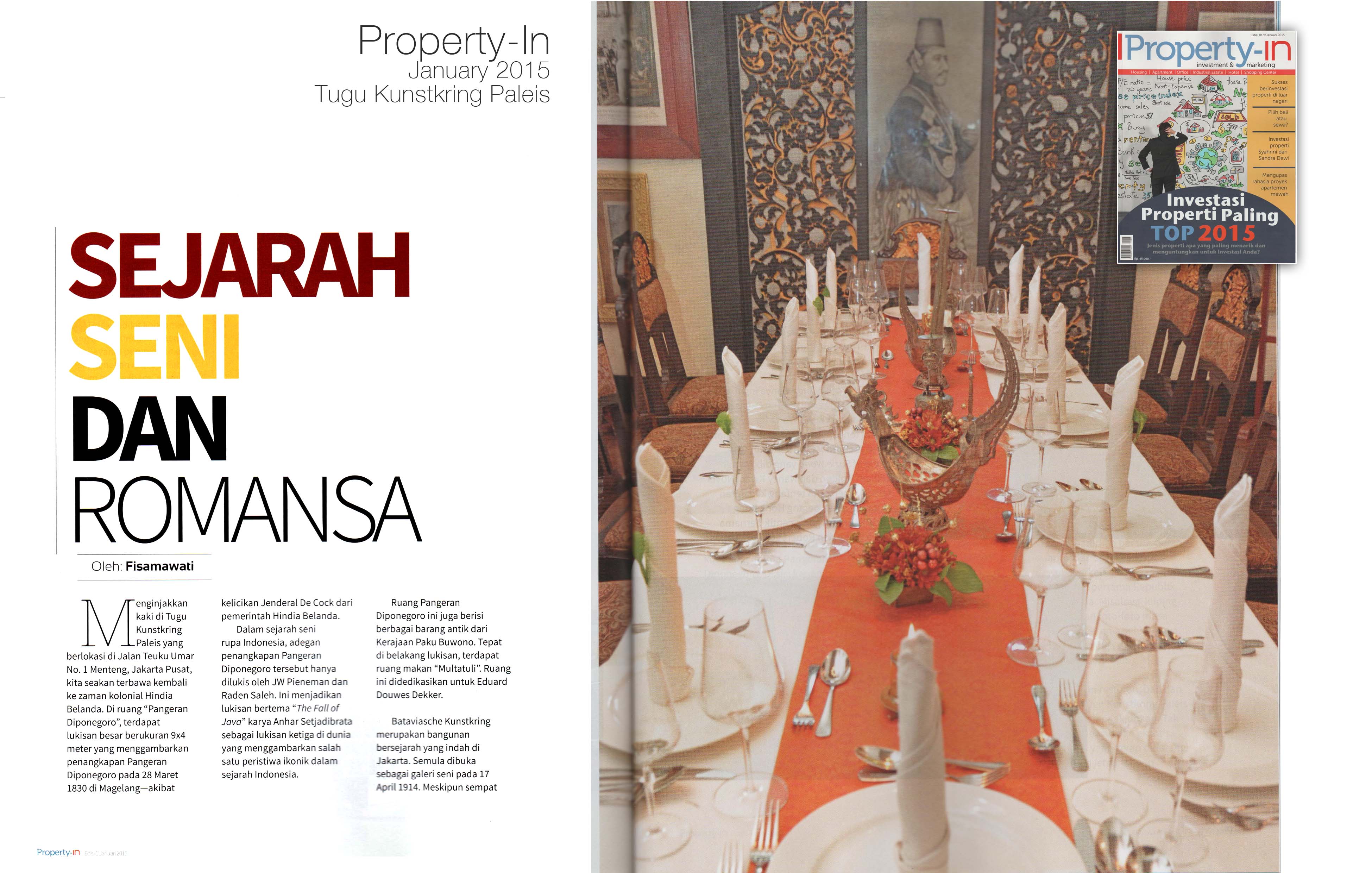 property-in magazine january 2015 - sejarah seni dan romansa