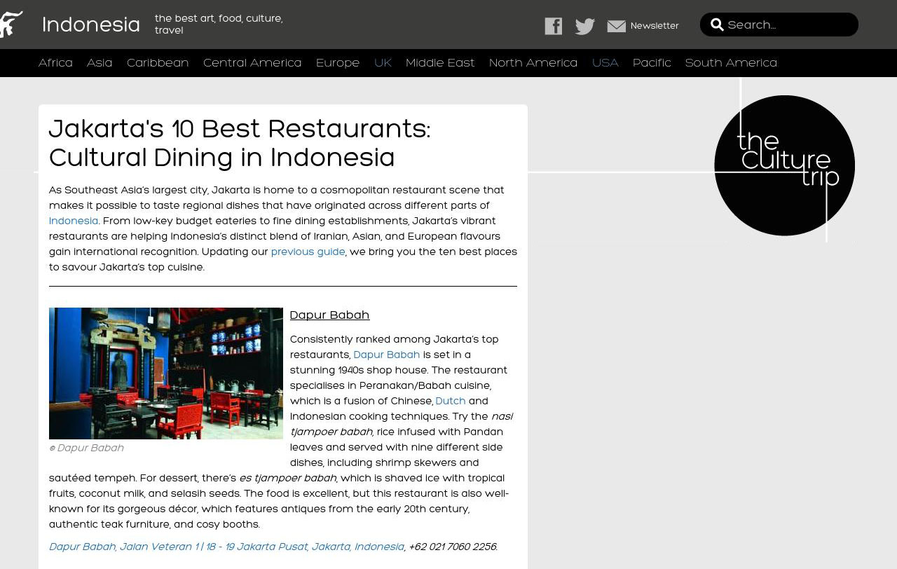 Jakarta's 10 Best Restaurants Cultural Dining in Indonesia Dapurbabah