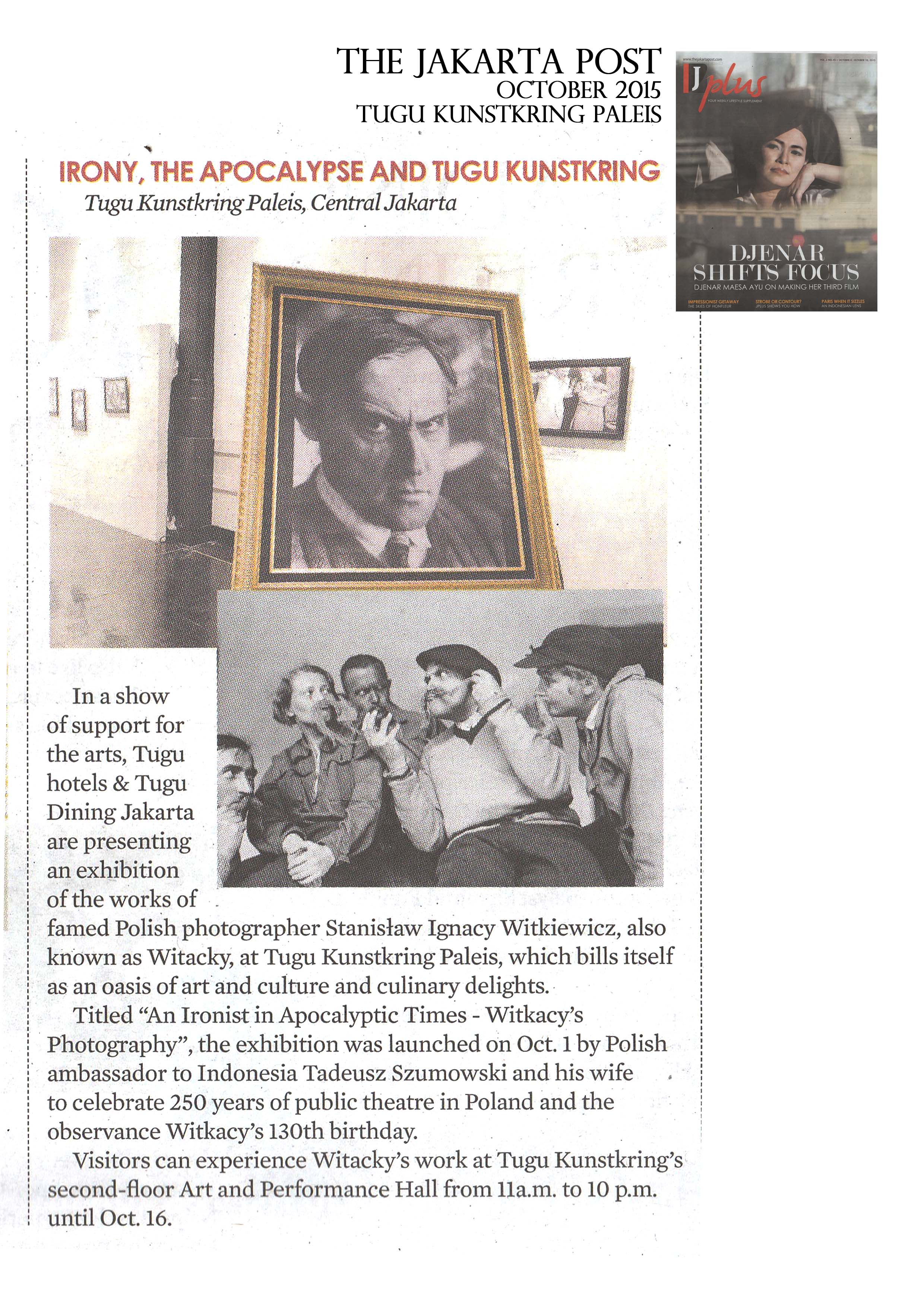Irony, The Apocalypse and Tugu Kunstkring - The Jakarta Post Oct 2015
