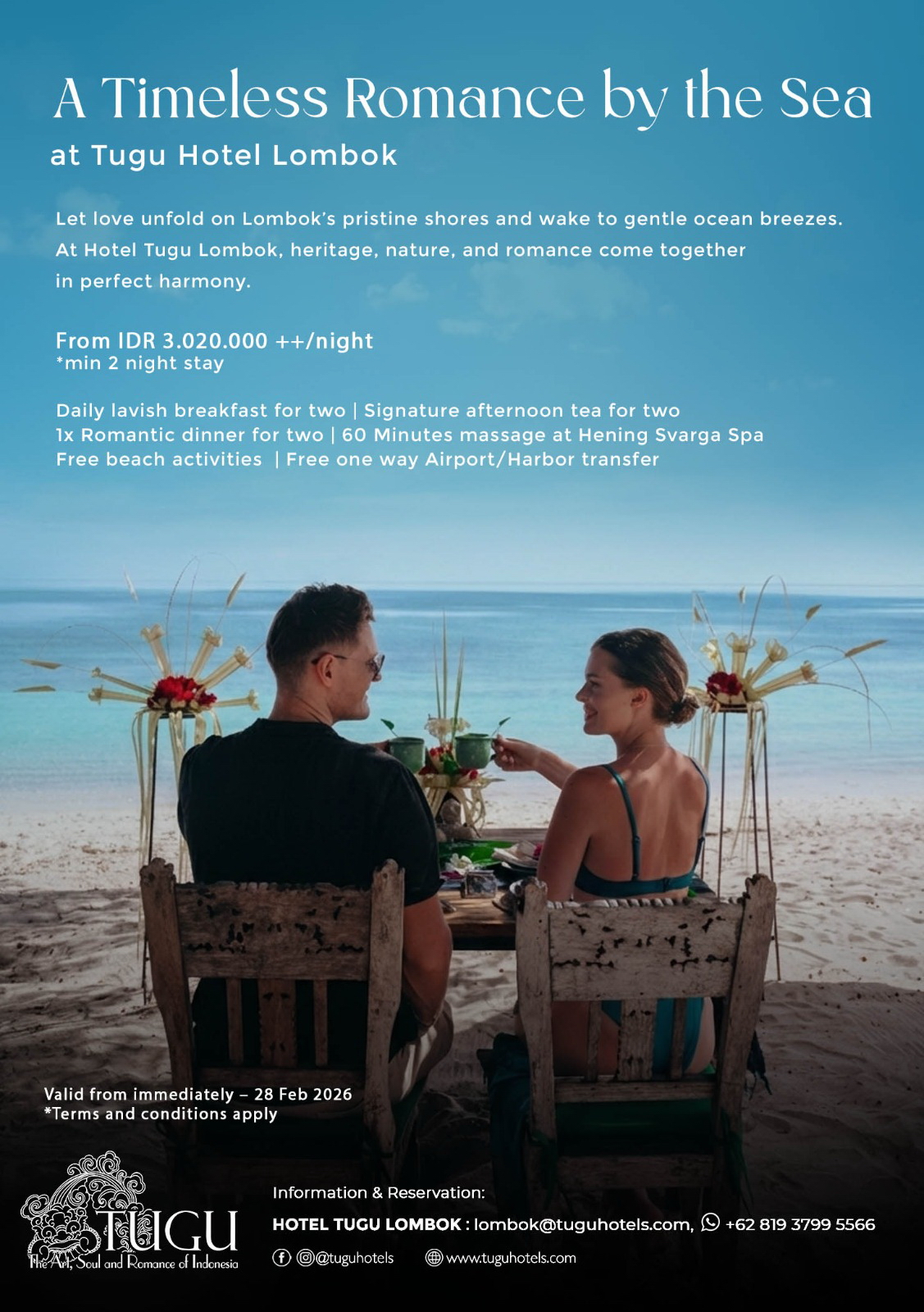 A Timeless Escape by the Sea at Hotel Tugu Lombok - Tugu Hotels ...